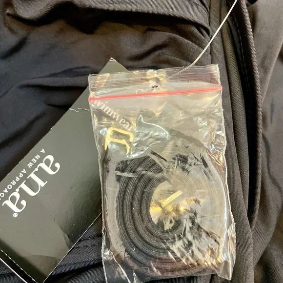 NWT a.n.a. black bathing suit with removable strap size 14 - Picture 4 of 7